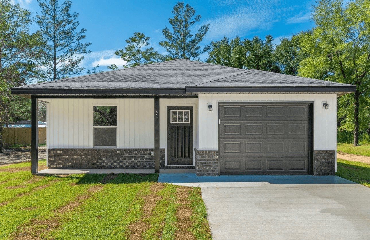 Custom home exterior on the Emerald Coast